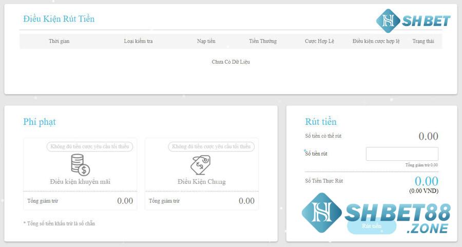Người chơi cung cấp đầy đủ thông tin liên quan đến giao dịch rút tiền tại Shbet