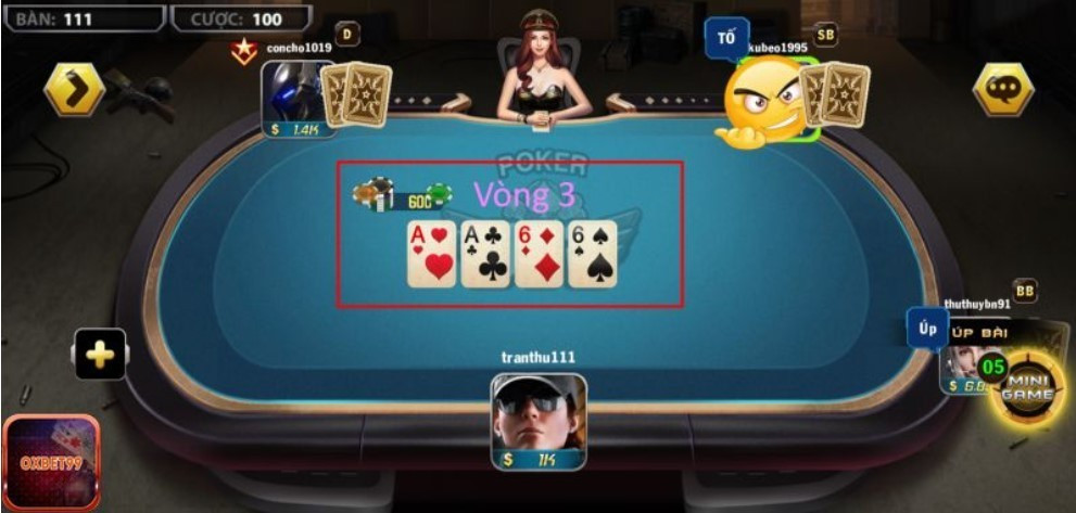 Hướng dẫn tạo tay bài trong Flop, Turn, River trong Poker